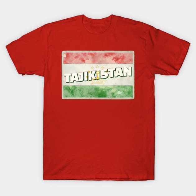 Tajikistan Vintage style retro souvenir T-Shirt by DesignerPropo